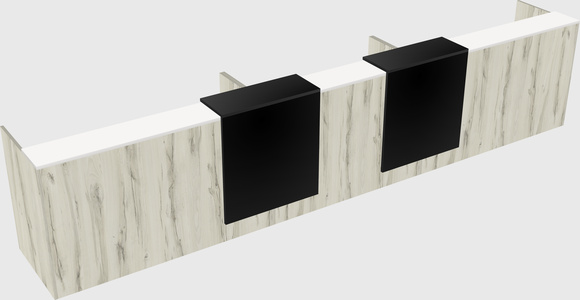 Long reception desk