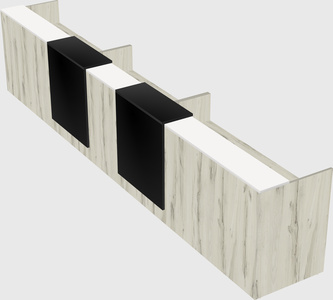 Long reception desk