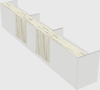 Long reception desk