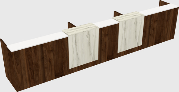 Long reception desk