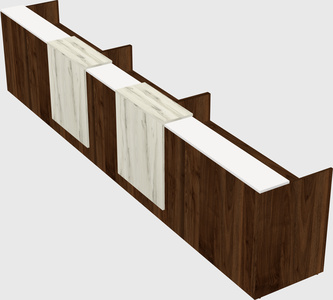 Long reception desk