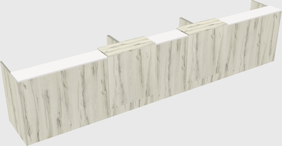 Long reception desk