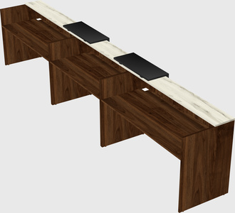 Long reception desk