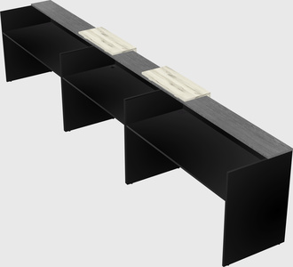 Long reception desk