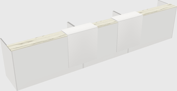 Long reception desk