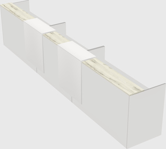Long reception desk