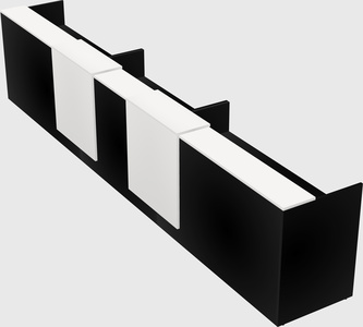 Long reception desk