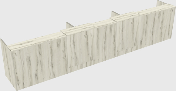 Long reception desk