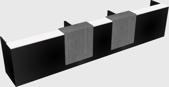 Long reception desk
