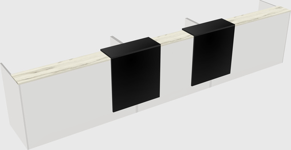 Long reception desk