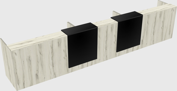 Long reception desk