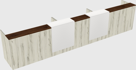 Long reception desk