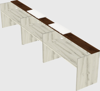 Long reception desk