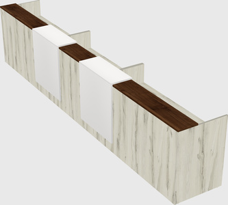 Long reception desk