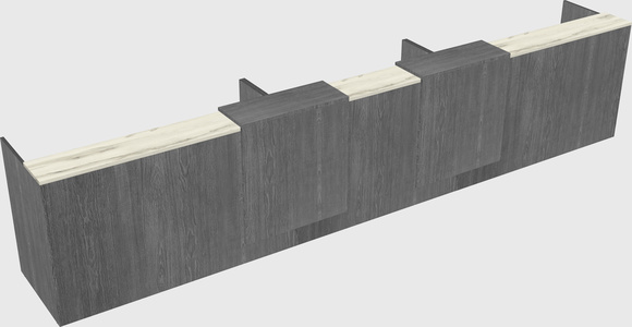 Long reception desk