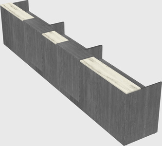 Long reception desk