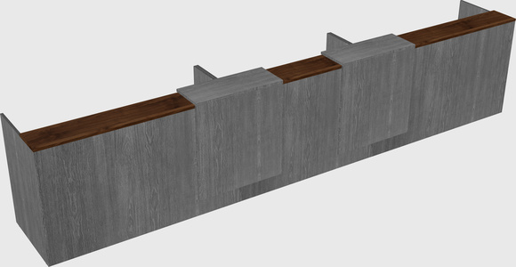 Long reception desk