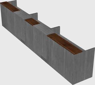 Long reception desk