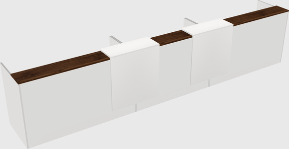 Long reception desk