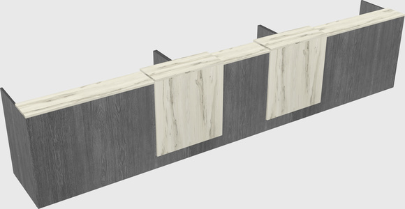Long reception desk