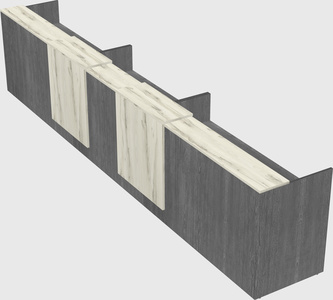 Long reception desk