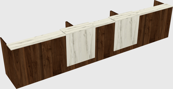Long reception desk