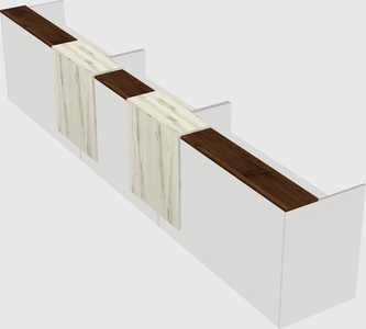 Long reception desk