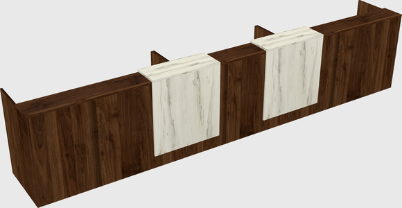 Long reception desk