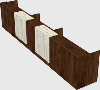 Long reception desk