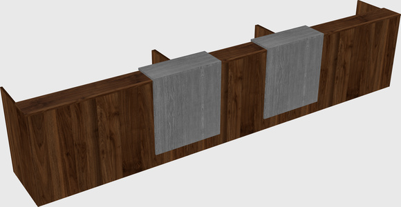 Long reception desk
