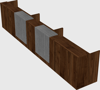 Long reception desk