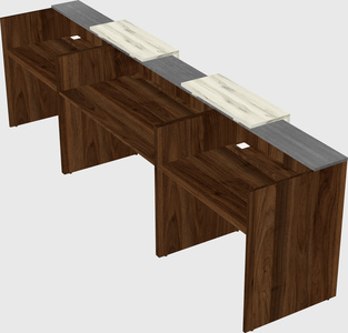 Long reception desk