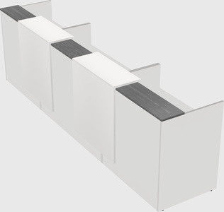 Long reception desk