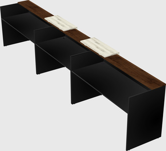 Long reception desk