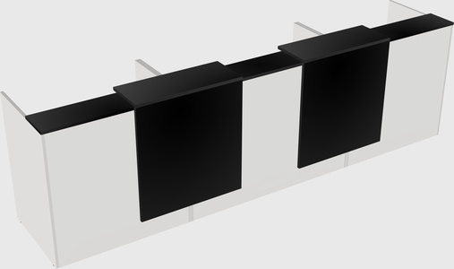 Long reception desk