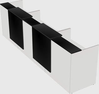 Long reception desk