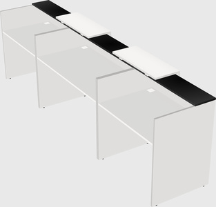 Long reception desk
