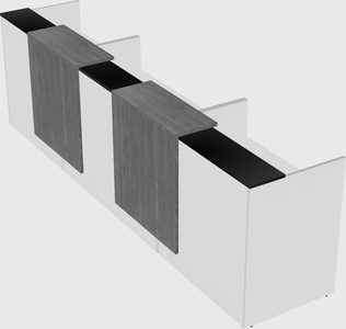 Long reception desk