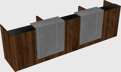 Long reception desk