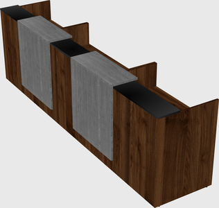 Long reception desk