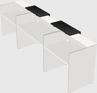 Long reception desk