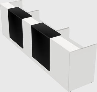 Long reception desk
