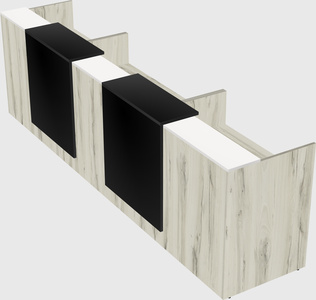 Long reception desk