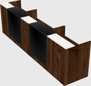 Long reception desk