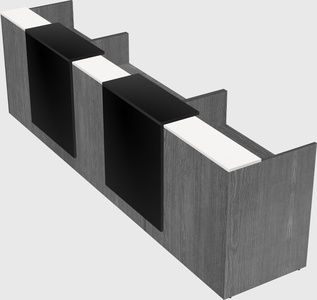 Long reception desk