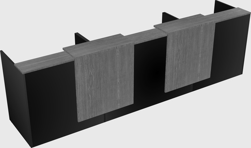 Long reception desk