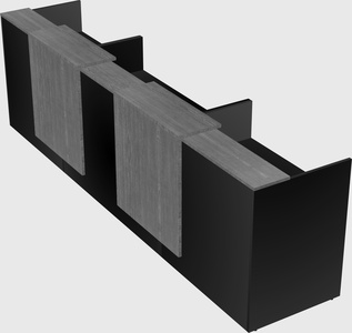 Long reception desk