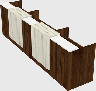 Long reception desk