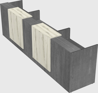 Long reception desk