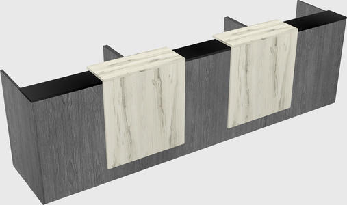 Long reception desk
